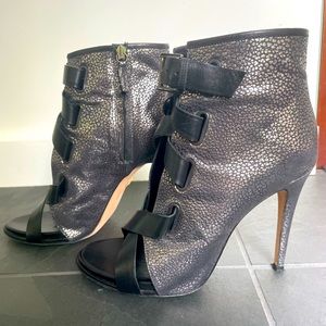 Diane Von Fürstenberg Radcliff open toe booties.